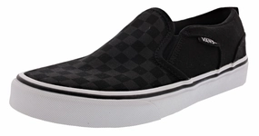 Vans Kid's Asher Checkerboard Slip On Sneakers Slip On Fitness Shoes