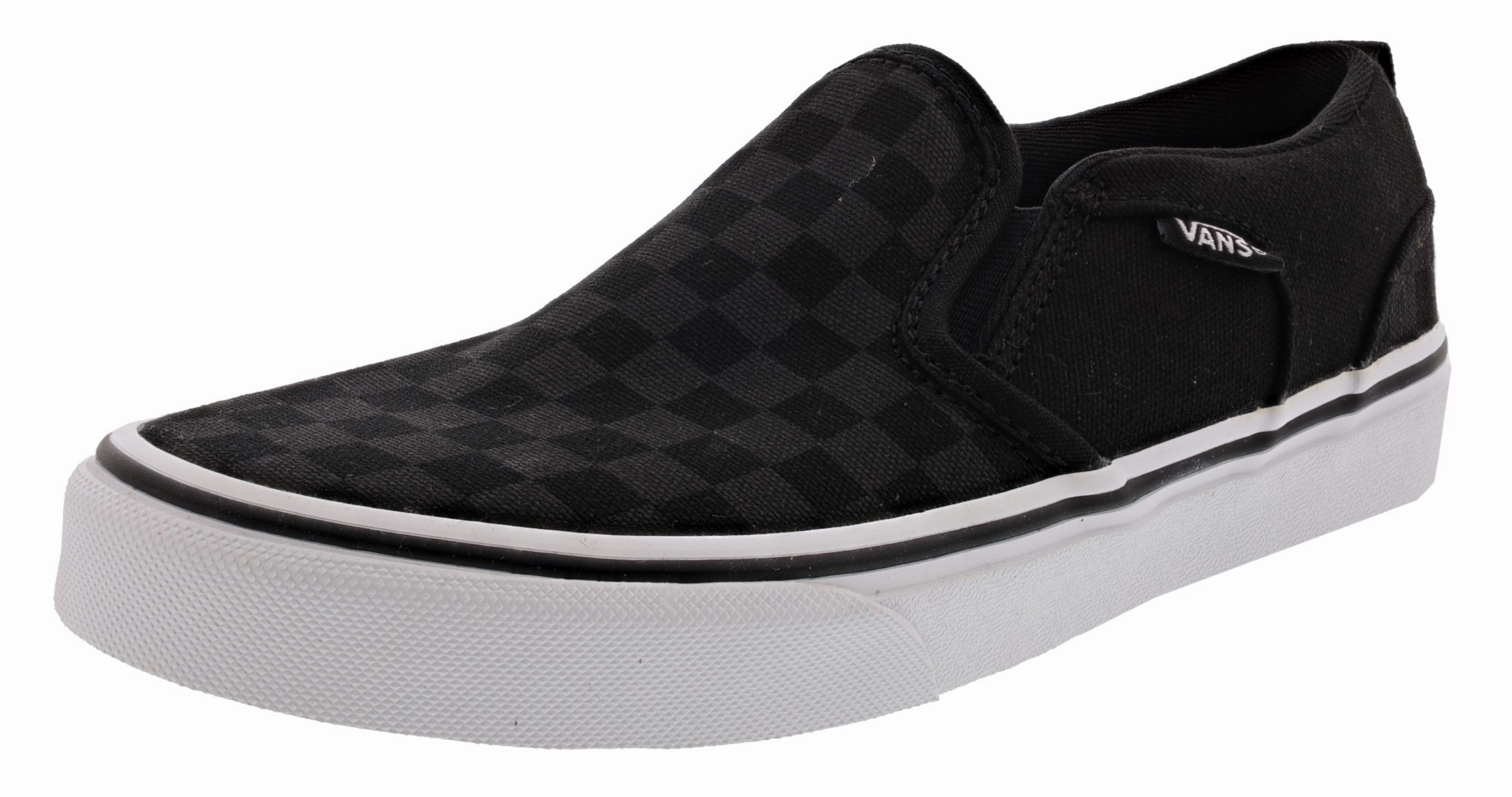 Vans Kid's Asher Checkerboard Slip On Sneakers Road Slip On