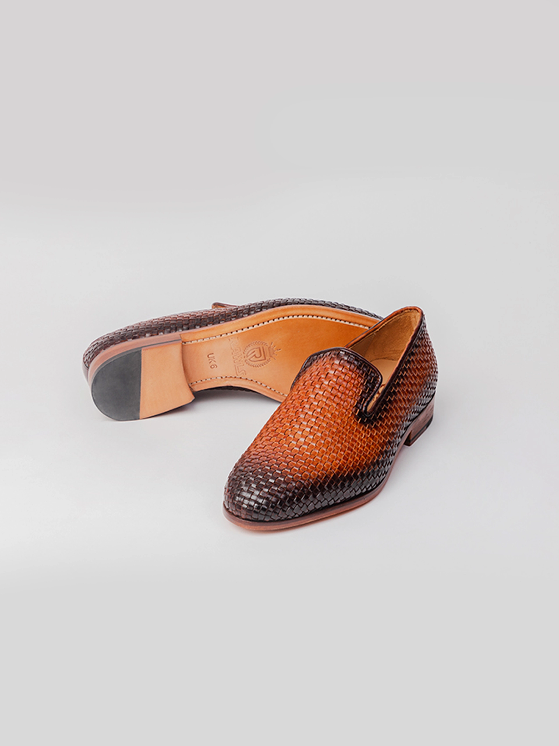 Murano Braided Cuero Loafer - Cognac Patina Duke And Dexter Loafers