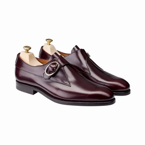 Emily Burgundy Cavalry Calf All Black Brogues