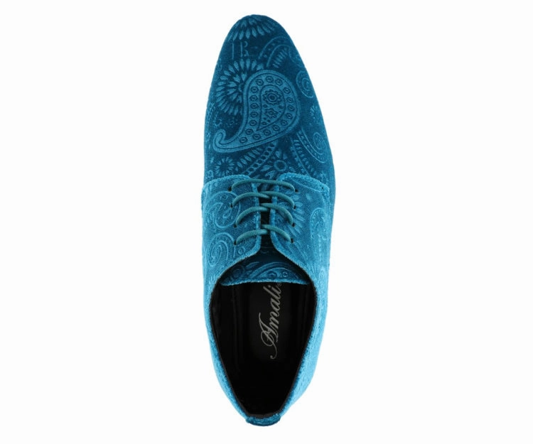 Wedge Sole Derby Shoes Amali Men's Chadwick Turquoise