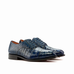 Navy Alligator Oxford Shoes Baby Oxfords