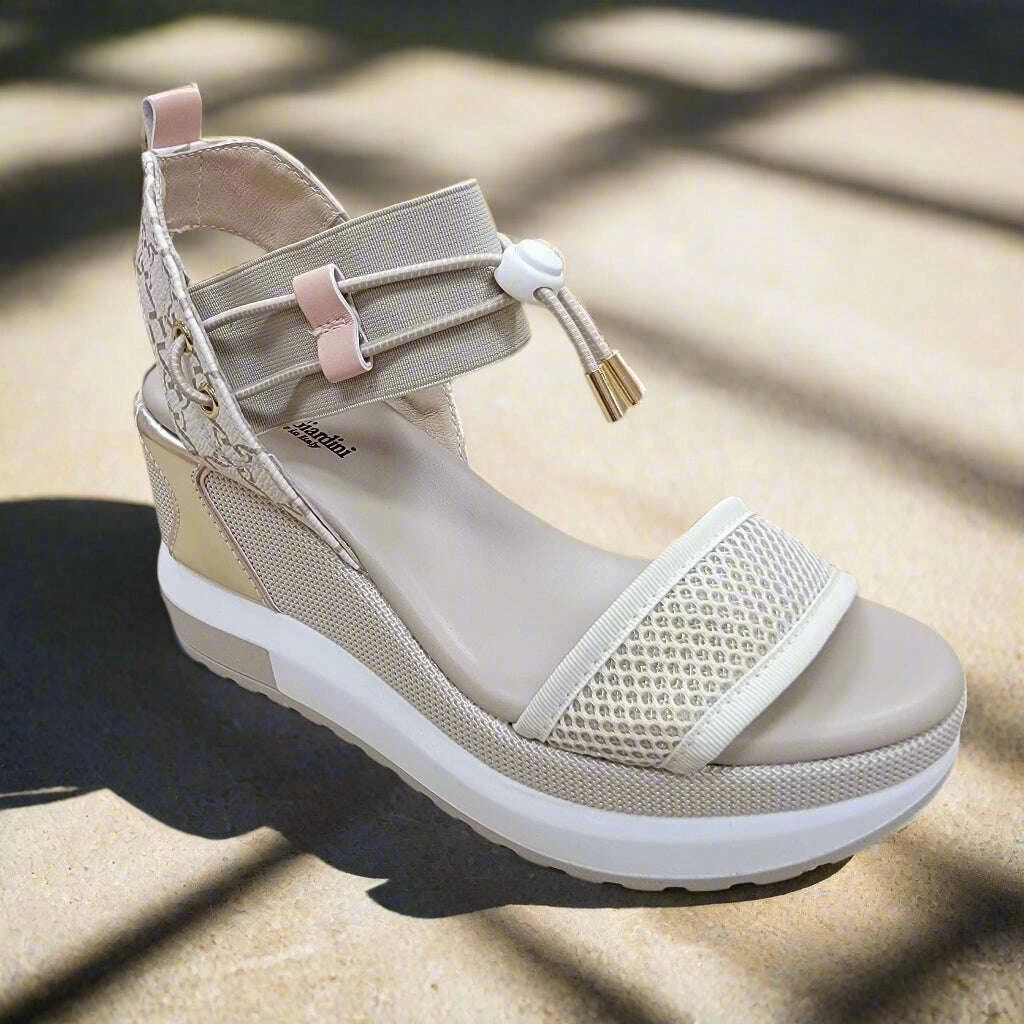 NERO GIARDINI - E410680D - Taupe/Rose/Gold Amazon Mary Jane Shoes Big Girl 4