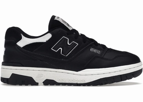 New Balance 550 Black White White Basketball Shoes With Black Socks