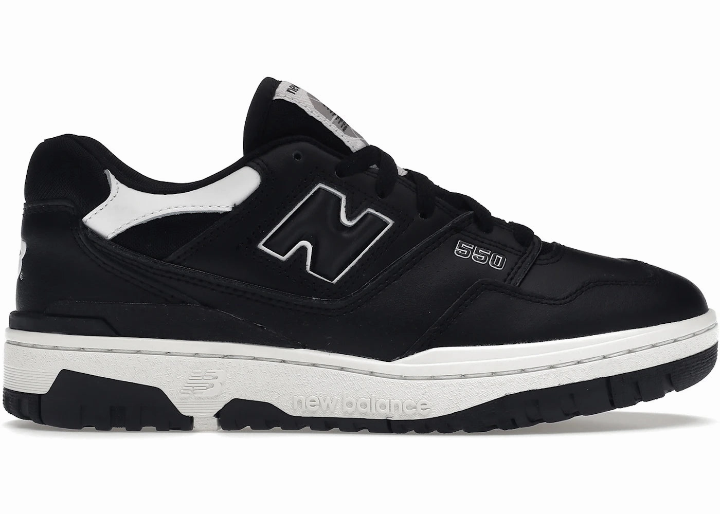 New Balance 550 Black White Basketball Shoes Laceless