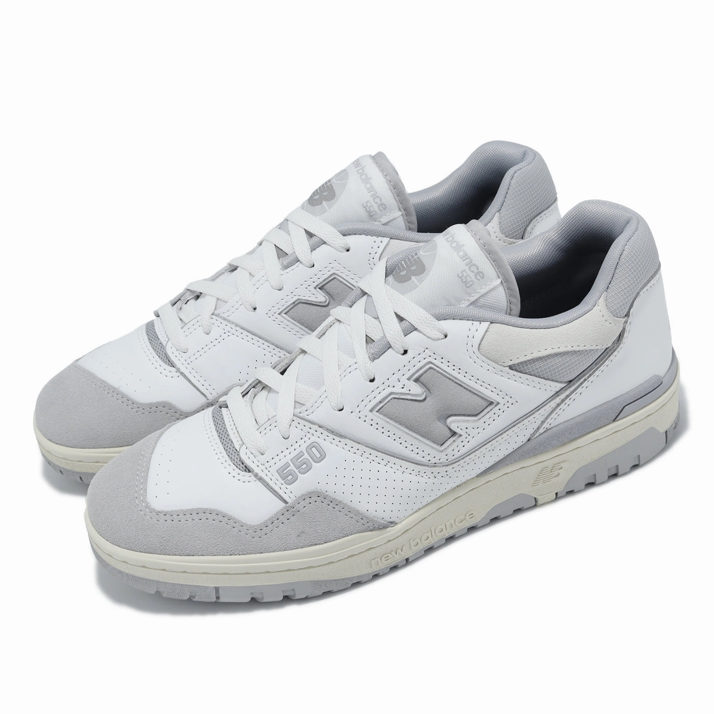 Uptempo Basketball Shoes New Balance 550 White Rain Cloud