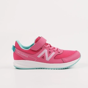 New Balance Kids 570 Hook N' Loop Pink Shoes Best Flat Sole Training Shoes