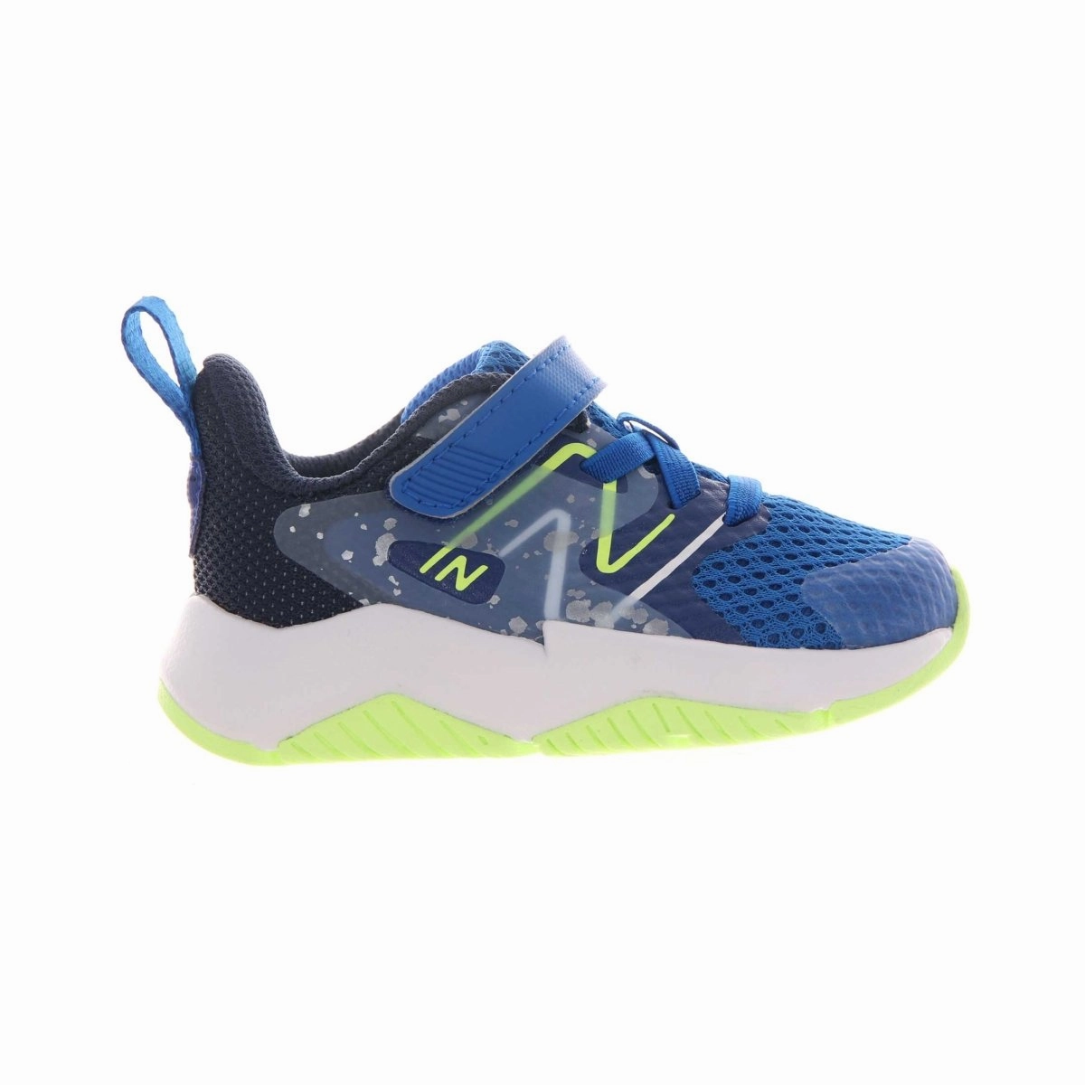 Slip On Shoes Lightweight New Balance PS (Preschool) Rave Run v2 Bungee Lace with Hook-and-Loop Top Strap Royal/Lime