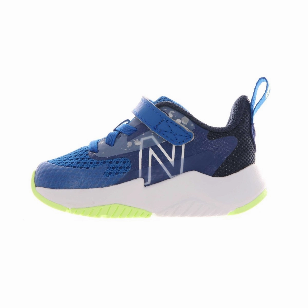 Villain Slip Ons New Balance PS (Preschool) Rave Run v2 Bungee Lace with Hook-and-Loop Top Strap Royal/Lime