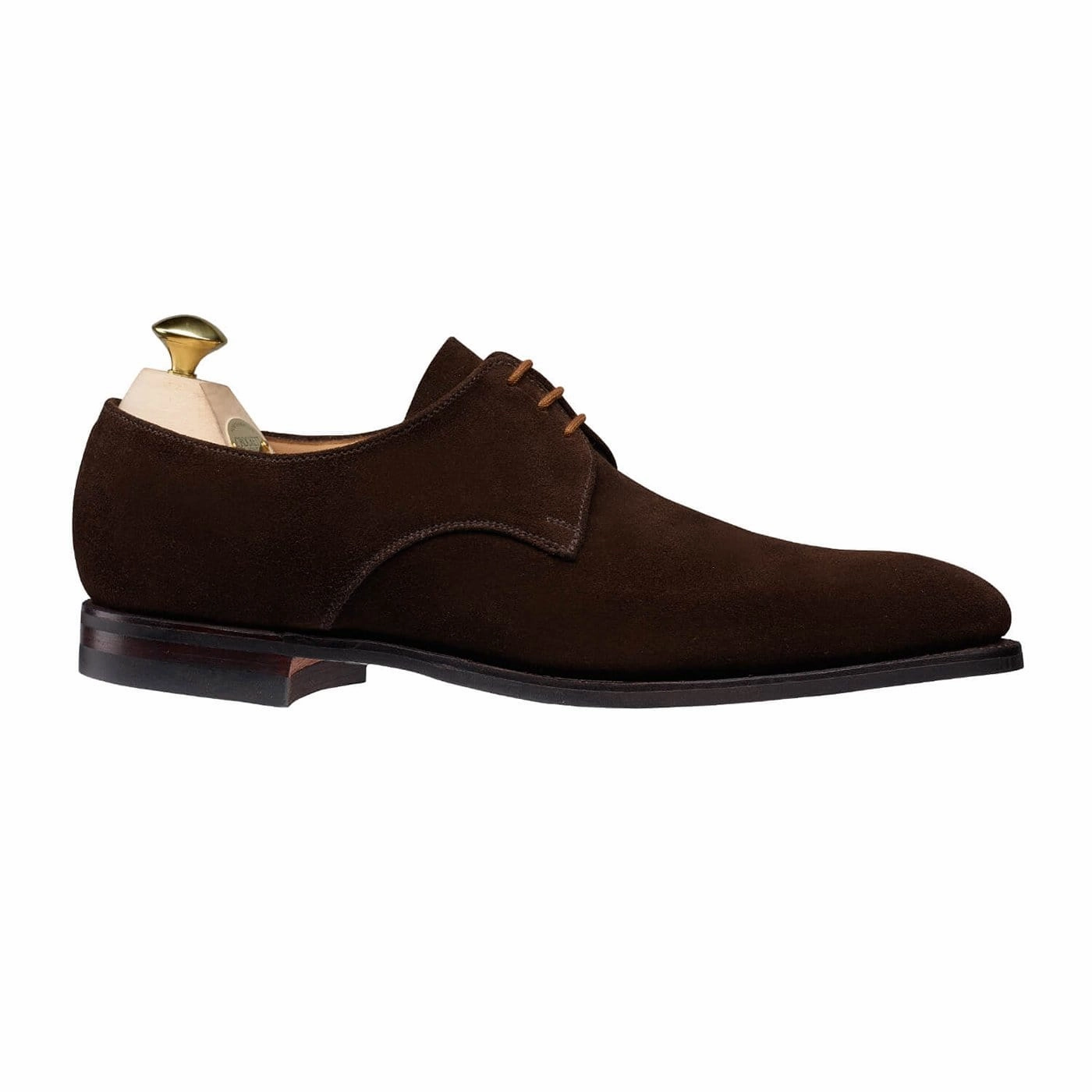 Newquay Dark Brown Suede Moc Toe Derby Shoes