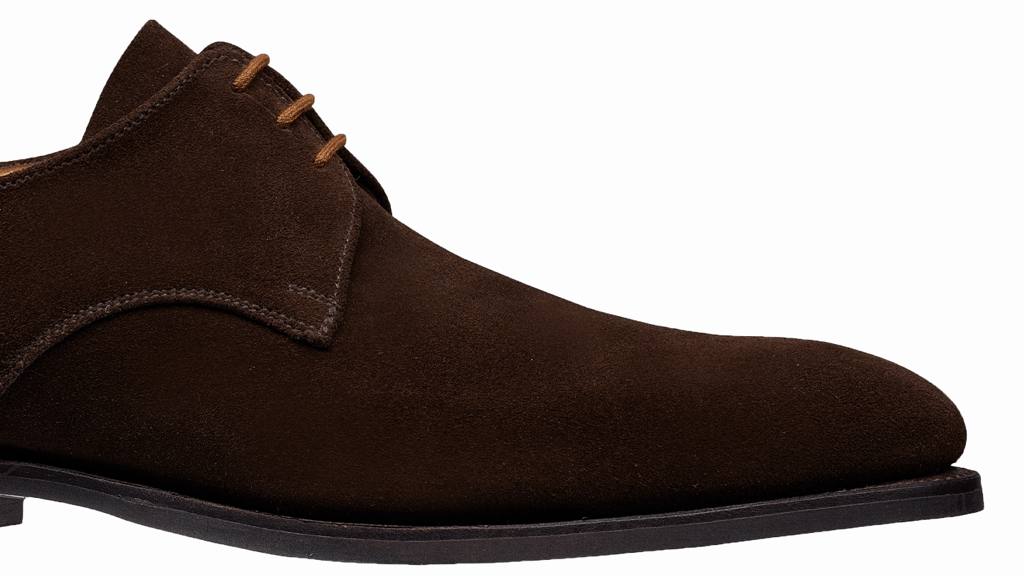 Derby Shoes Outfit Newquay Dark Brown Suede