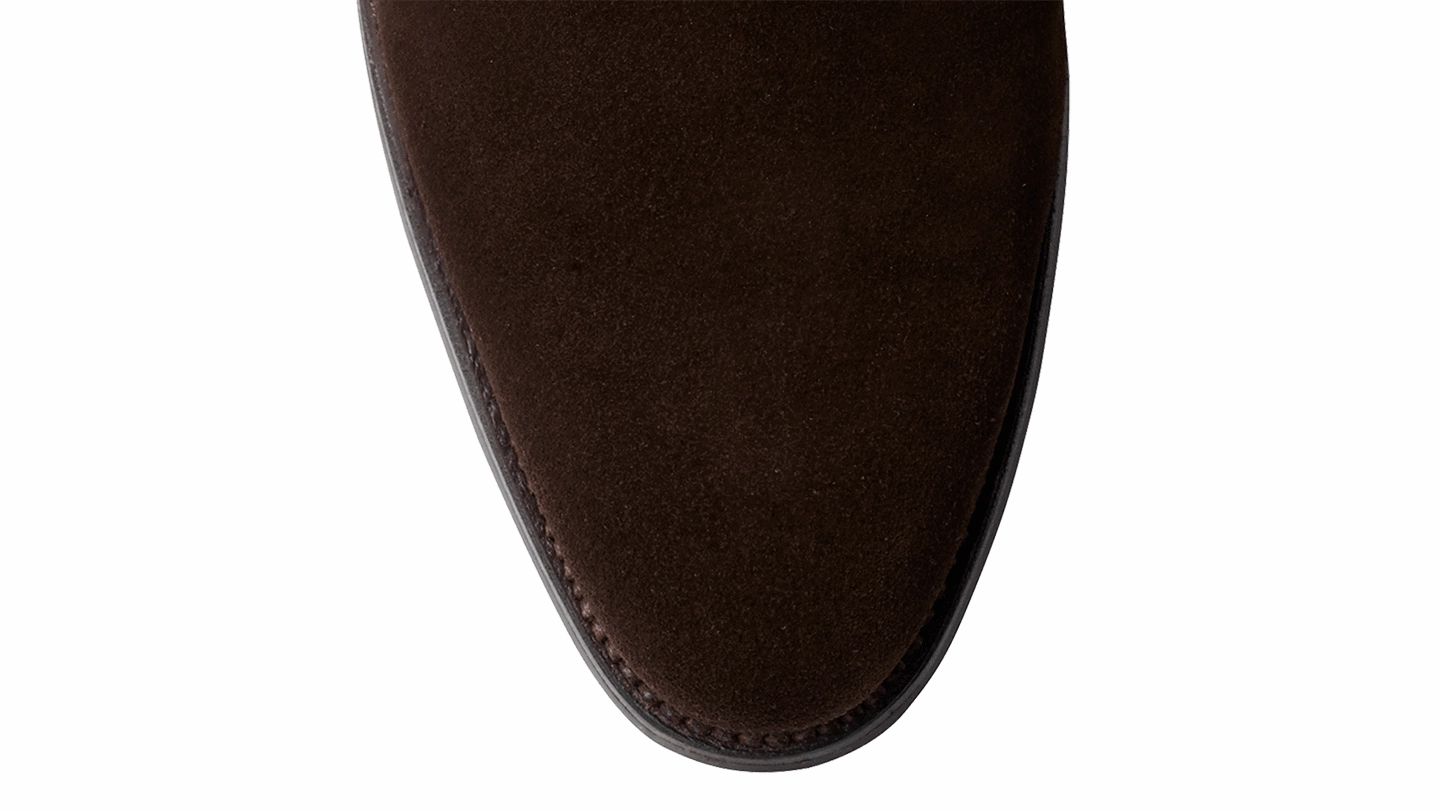 Newquay Dark Brown Suede Velvet Lace Up Shoes