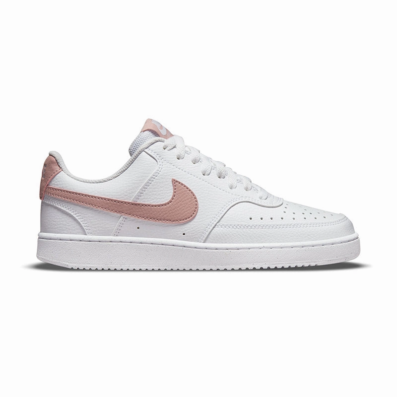 Women's Court Vision Low Next Nature White/Pink Oxford White Basketball Shoes Amazon