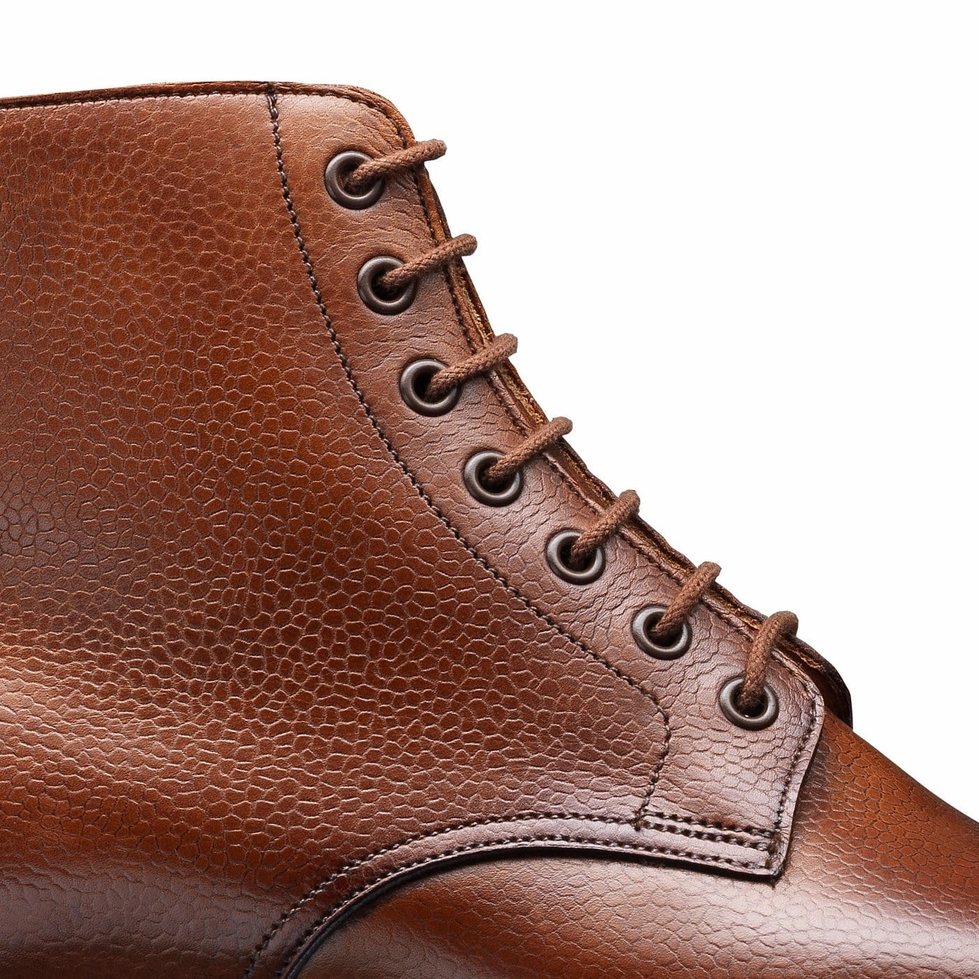 Barnwell 2 Tan Scotch Grain Derby Shoes Without Socks