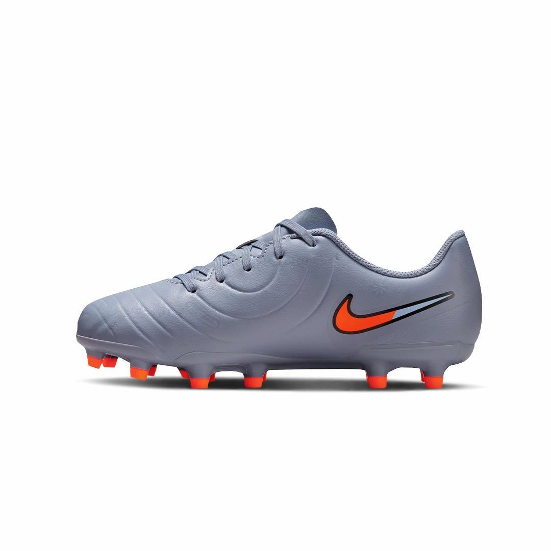 Nike - Kids' (Preschool & Junior) Tiempo Legend 10 Club Firm/Multi Ground Cleats (DV4352 402) Soccer Cleats For Defenders