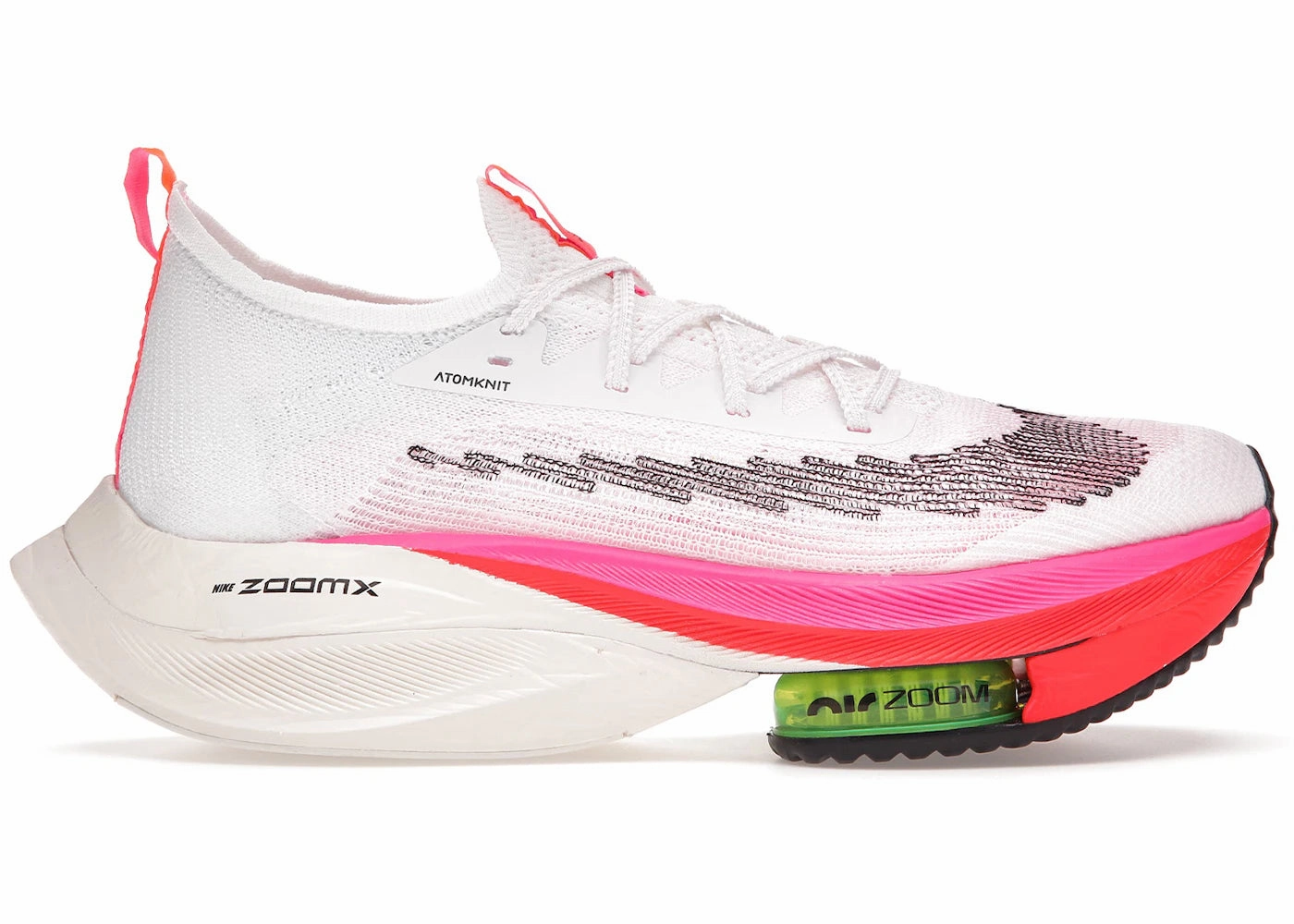 Nike Air Zoom Alphafly Next% Flyknit White Pink Nike Athletic Shoes