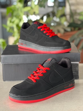 Velcro Strap Nike Shoes Nike Airforce Multicolor Suede Sneakers- Red