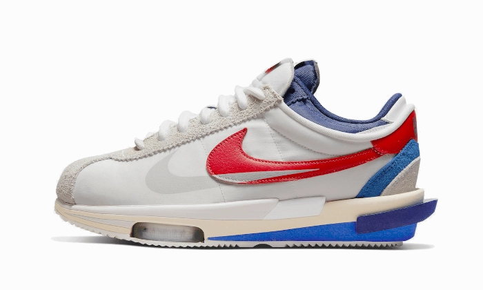 Golf Nike Shoes Nike Cortez 4.0 Sacai White University Red Blue