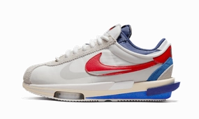 Nike Shoe Size Label Nike Cortez 4.0 Sacai White University Red Blue