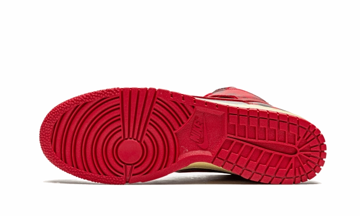 Nike Dunk High 1985 Red Acid Wash Nike Tan Shoes