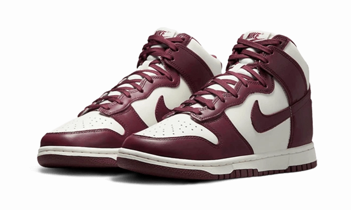 Custom Painted Nike Shoes Nike Dunk High Burgundy Crush