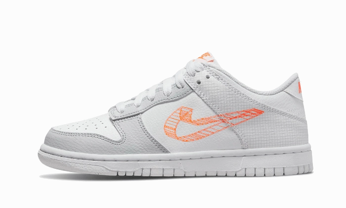 Gps Nike Shoes Nike Dunk Low 3D Swoosh White Grey
