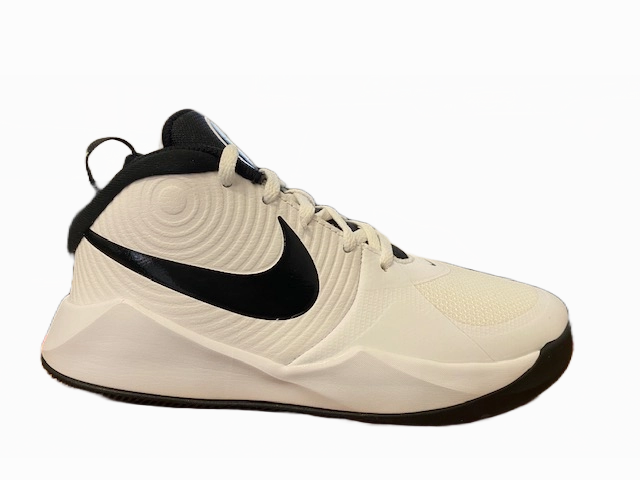 Nike scarpa da pallacanestro da ragazzi Team Hustle 9 AQ4224 100 bianco nero Nike Personalized Basketball Shoes