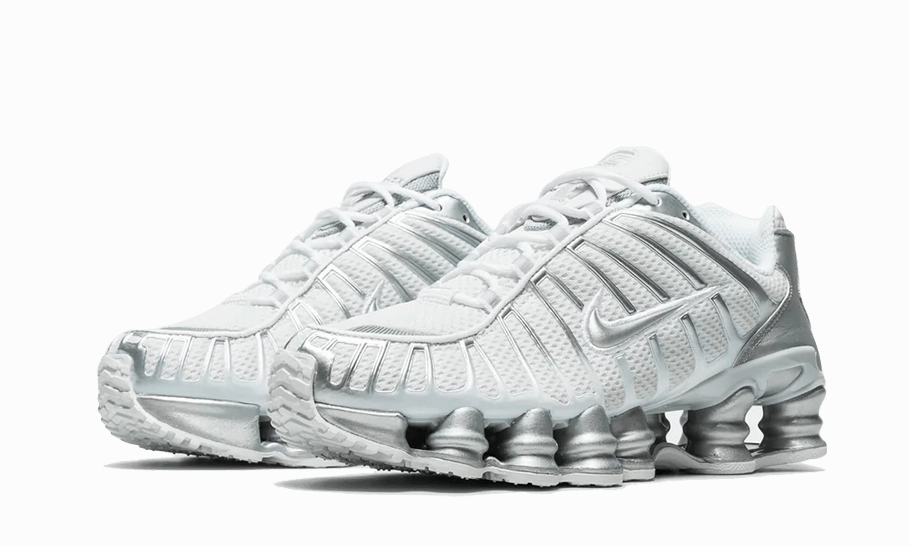 Cartoon Nike Shoes Nike Shox TL White Chrome
