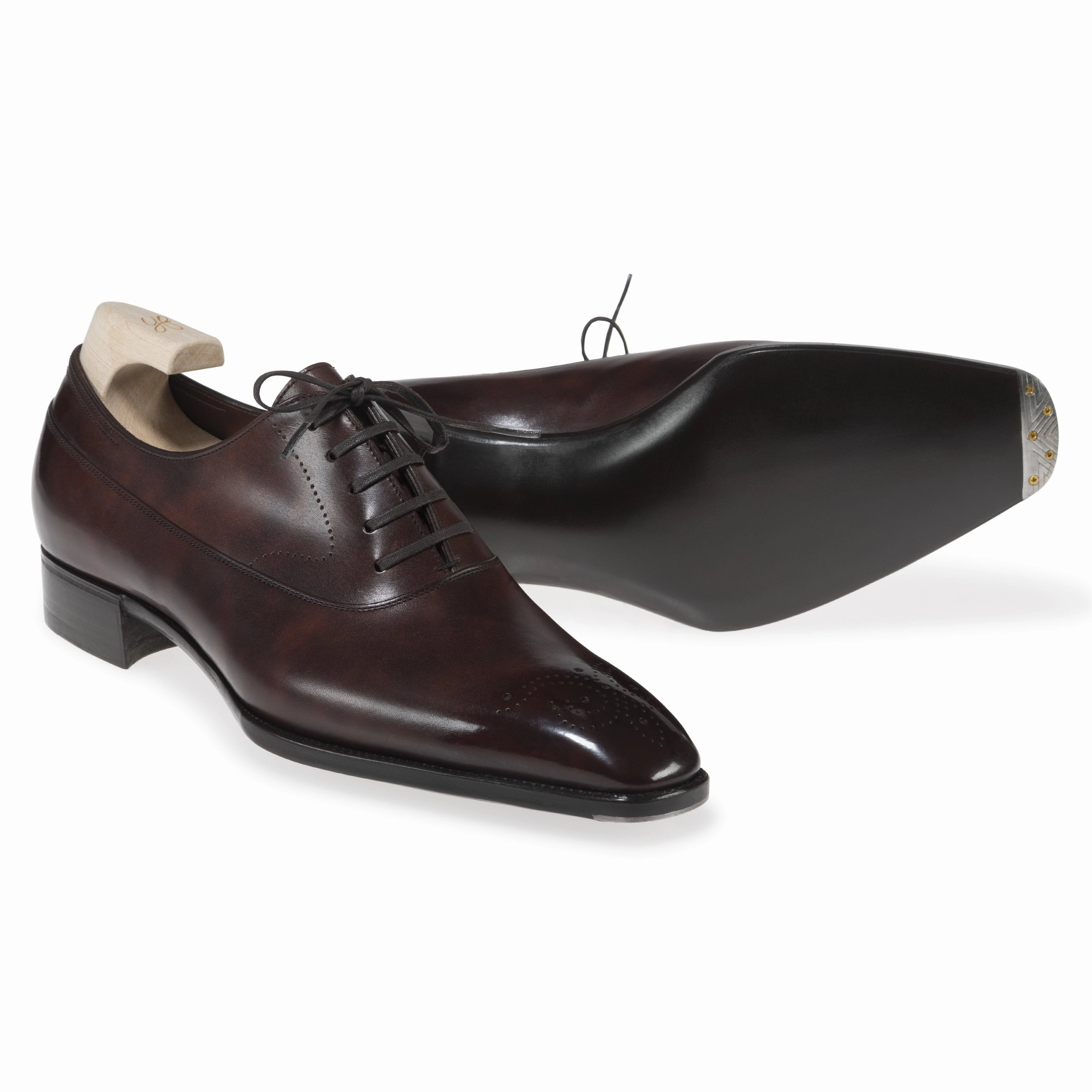 Wood Sole Oxfords Nile Medallion Oxford