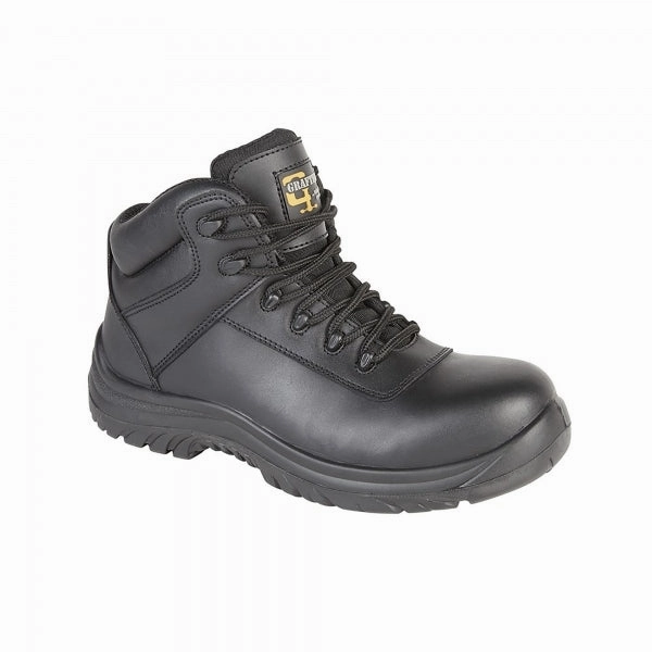 M466AY Unisex Leather Safety Boots Black Size 15 Hiking Shoes