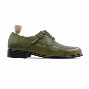 Dante Leather Lace Up Shoes Nordic - Men's Green Calf Leather Derby Shoe