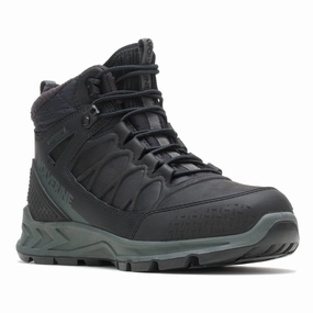Best Snow Boots With Grip Wolverine Men's ShiftPlus Polar Range Waterproof Boot - Black