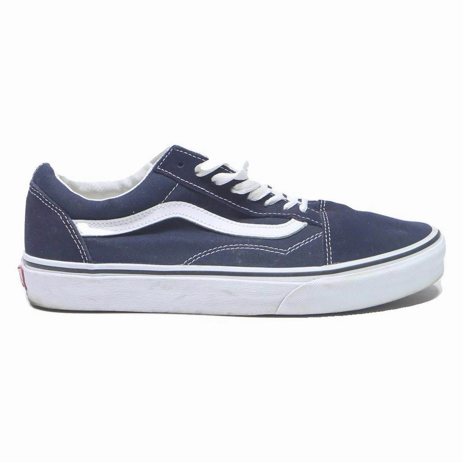 VANS Old Skool Mens Low Top Trainers Canvas Navy Blue UK 7 Skate Shoes Best Casual Friday Shoes