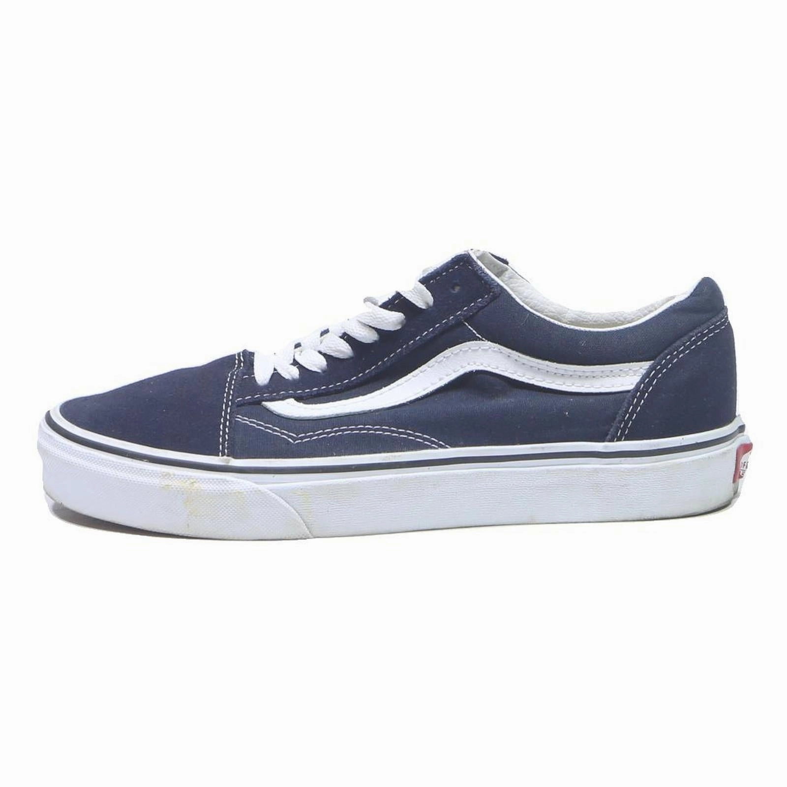 VANS Old Skool Mens Low Top Trainers Canvas Navy Blue UK 7 Skate Shoes Casual Daily Wear Shoes