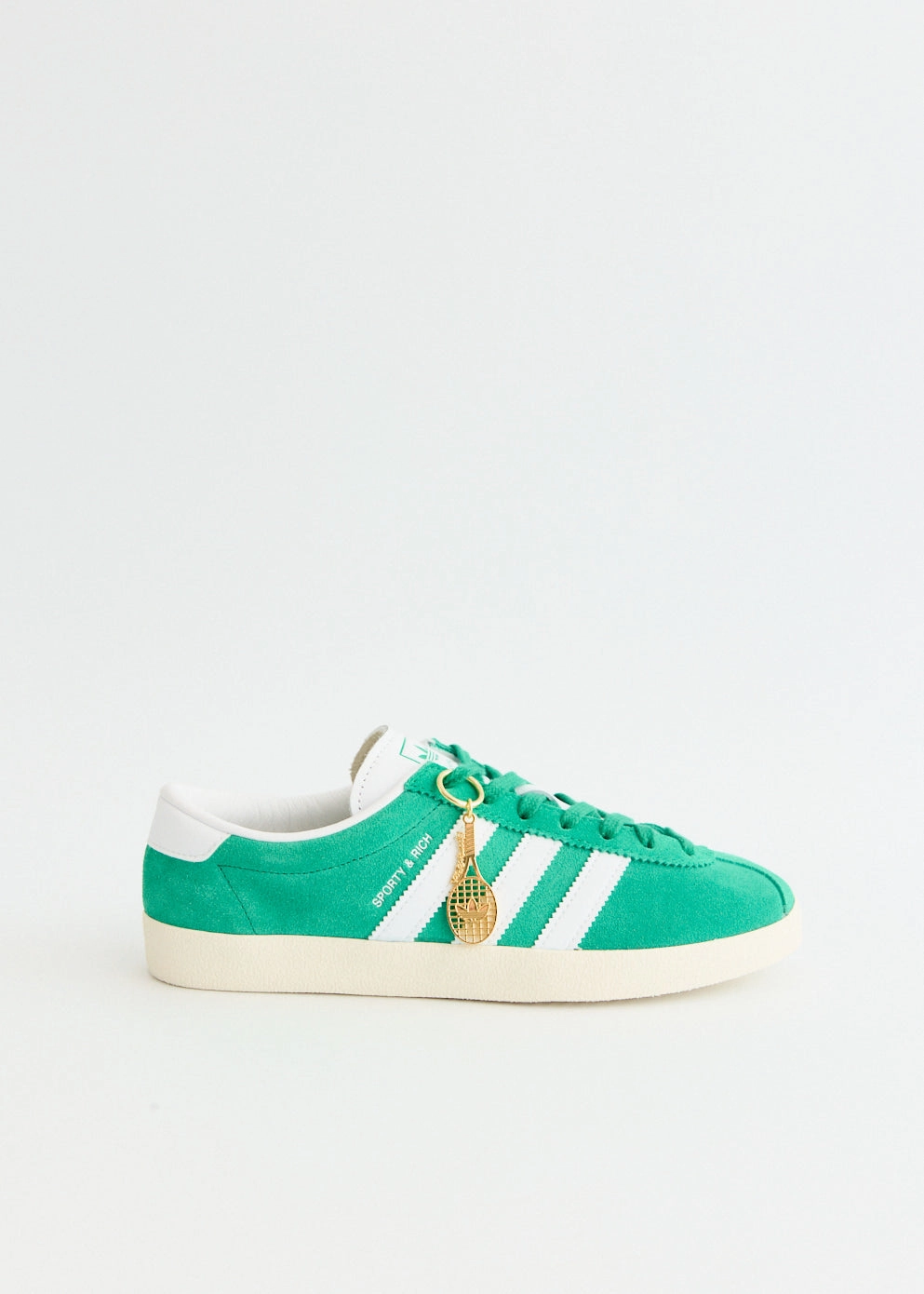 x Sporty & Rich Blanc 'Court Green' Sneakers All White Tennis Shoes