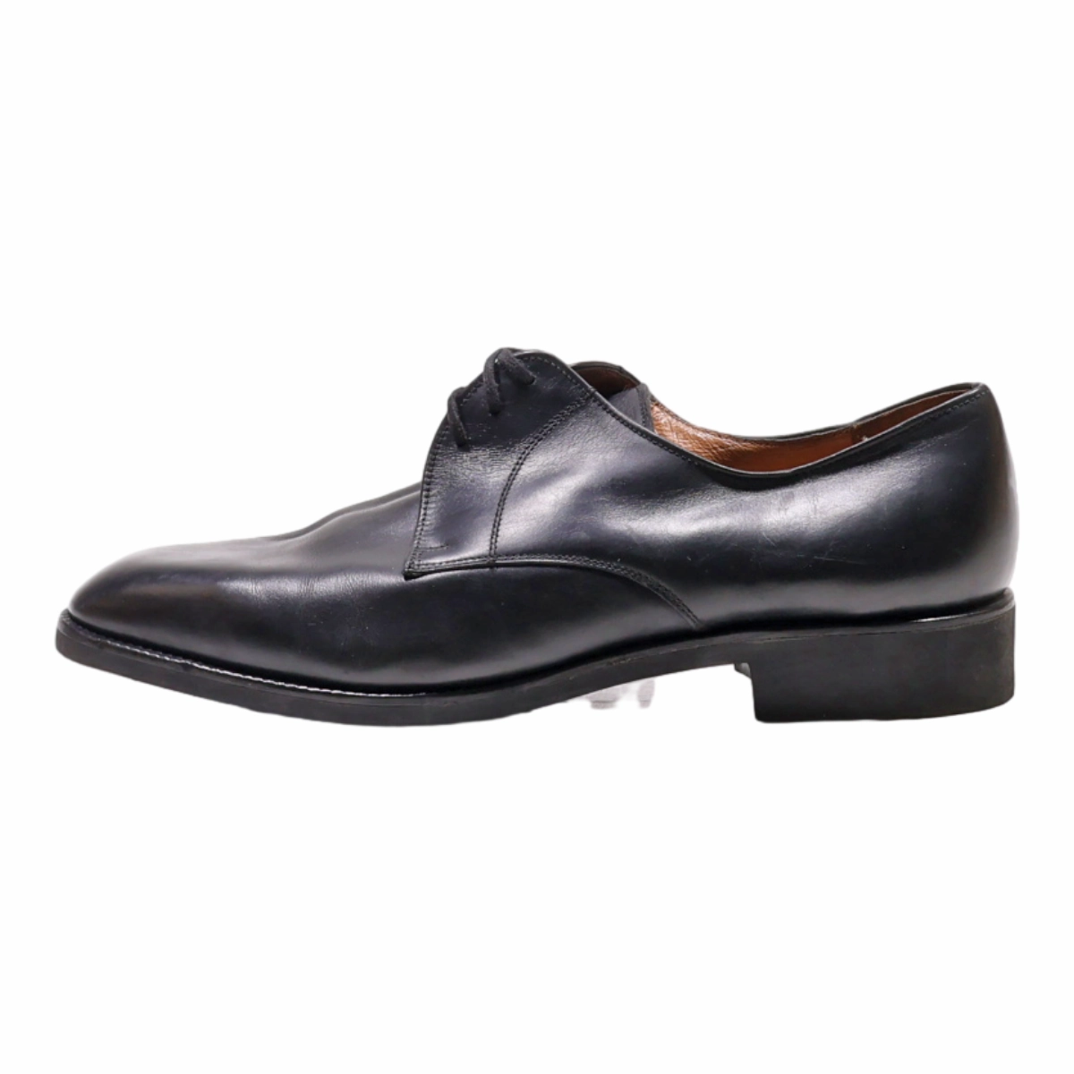 CLERGET Oxford Shoes Black Leather Mens UK 7 Florsheim Highland Canvas Plain Toe Oxfords