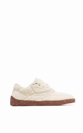 Fur Lined Slip-on Shoes Ohio Slip-on Sneaker in Ivory Cashmere Boucle
