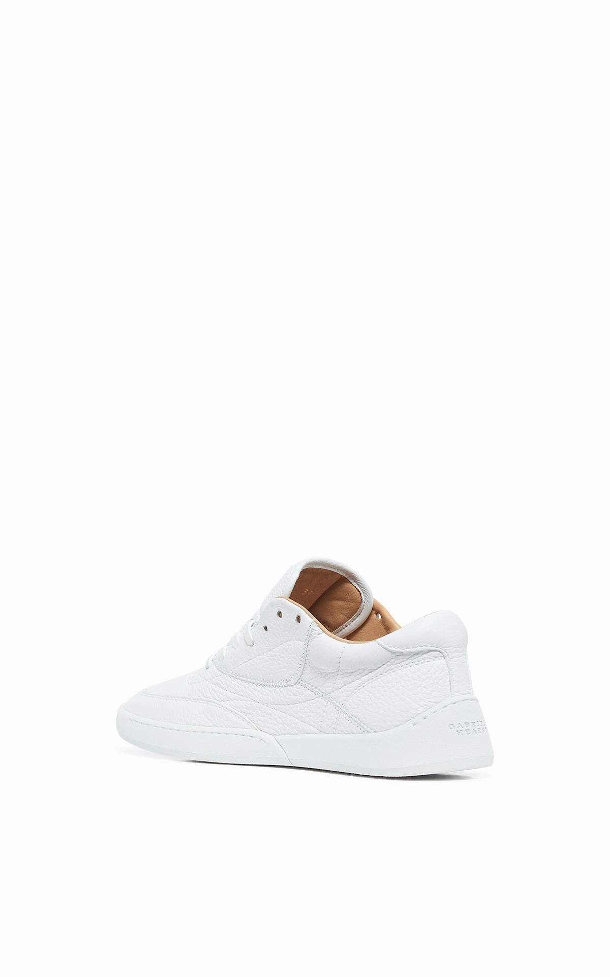 Ohio Slip-on Sneaker in White Textured Leather Slip On Print