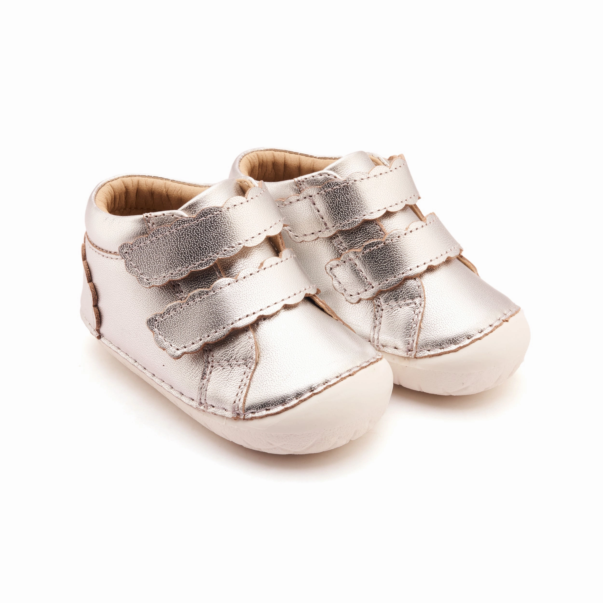Old Soles Girl's Pave Shade Casual Shoes - Silver / Snow Traction For Snow Boots