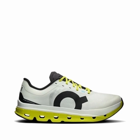 On Men's Cloudflow 5 Sneaker in White/Lime Best Running Training Shoes 2025