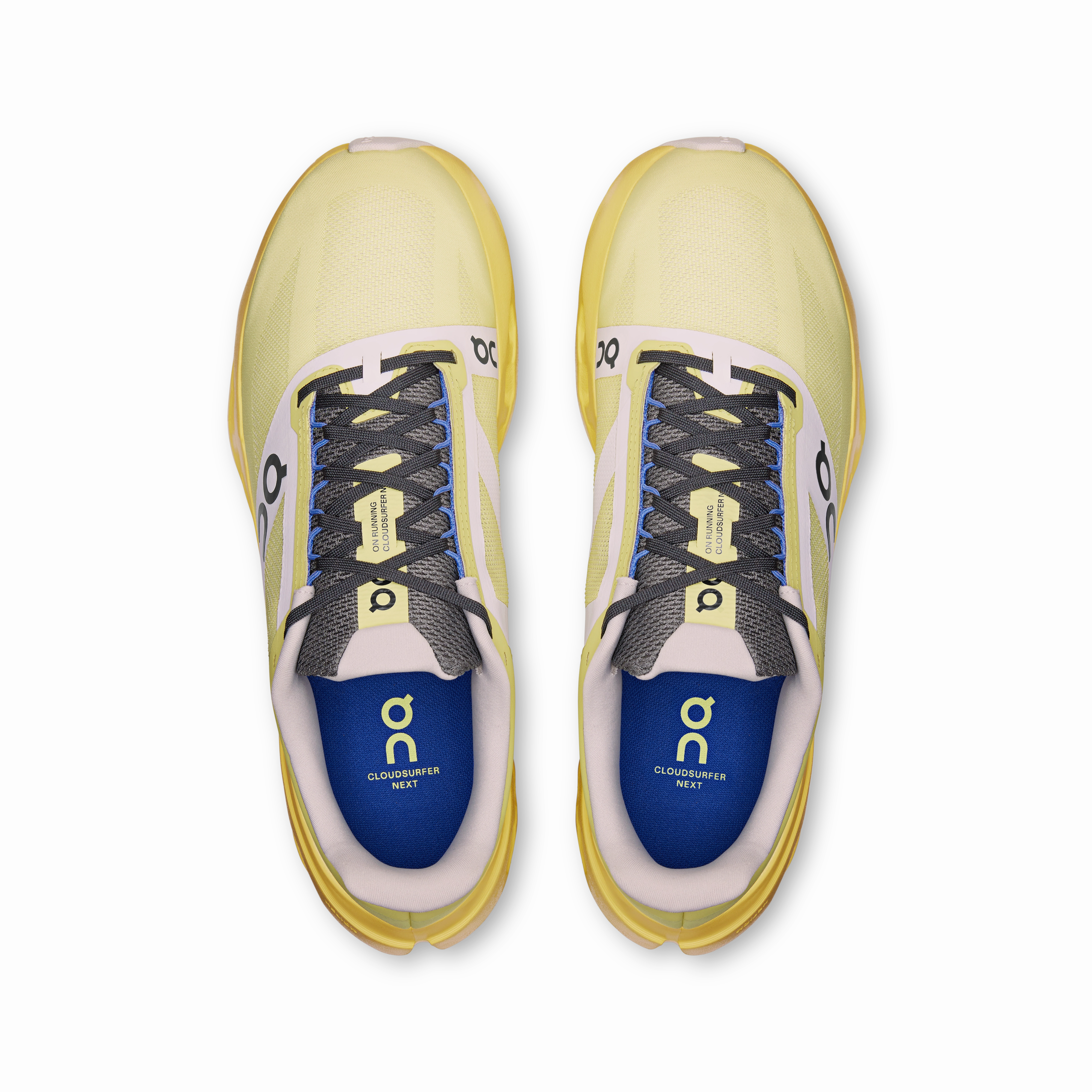 Grey Tennis Shoes On Running Cloudsurfer Next Z5 Limelight White