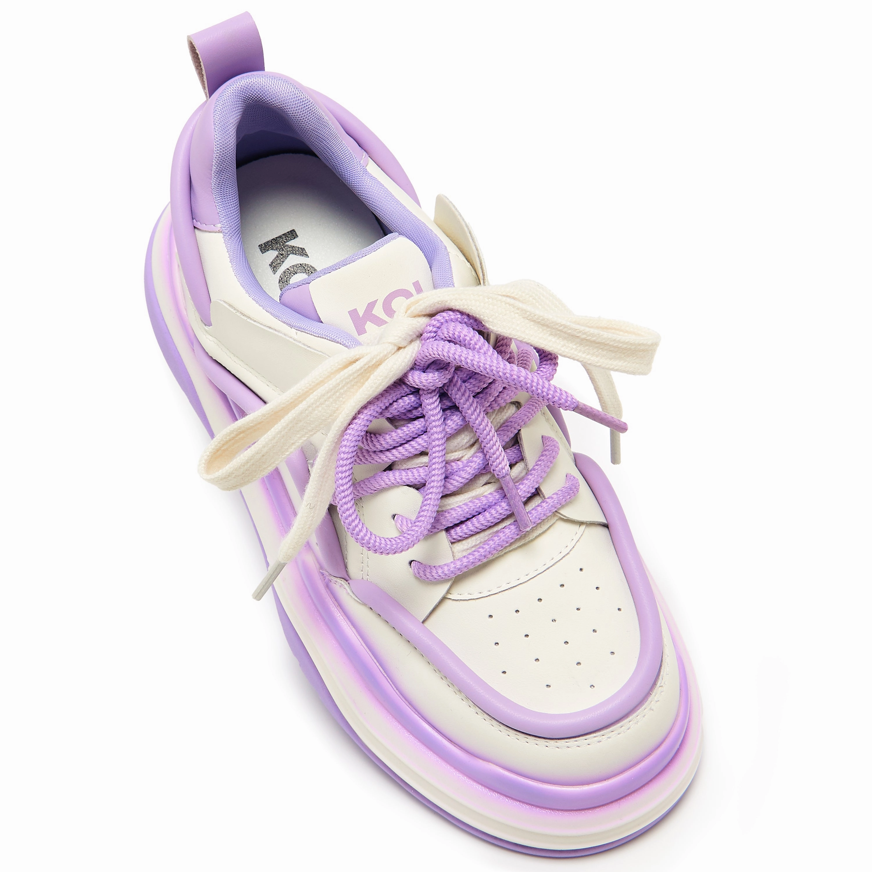 Mary Jane Wedge Dress Shoes Neon Reef Platform Trainers - Violet