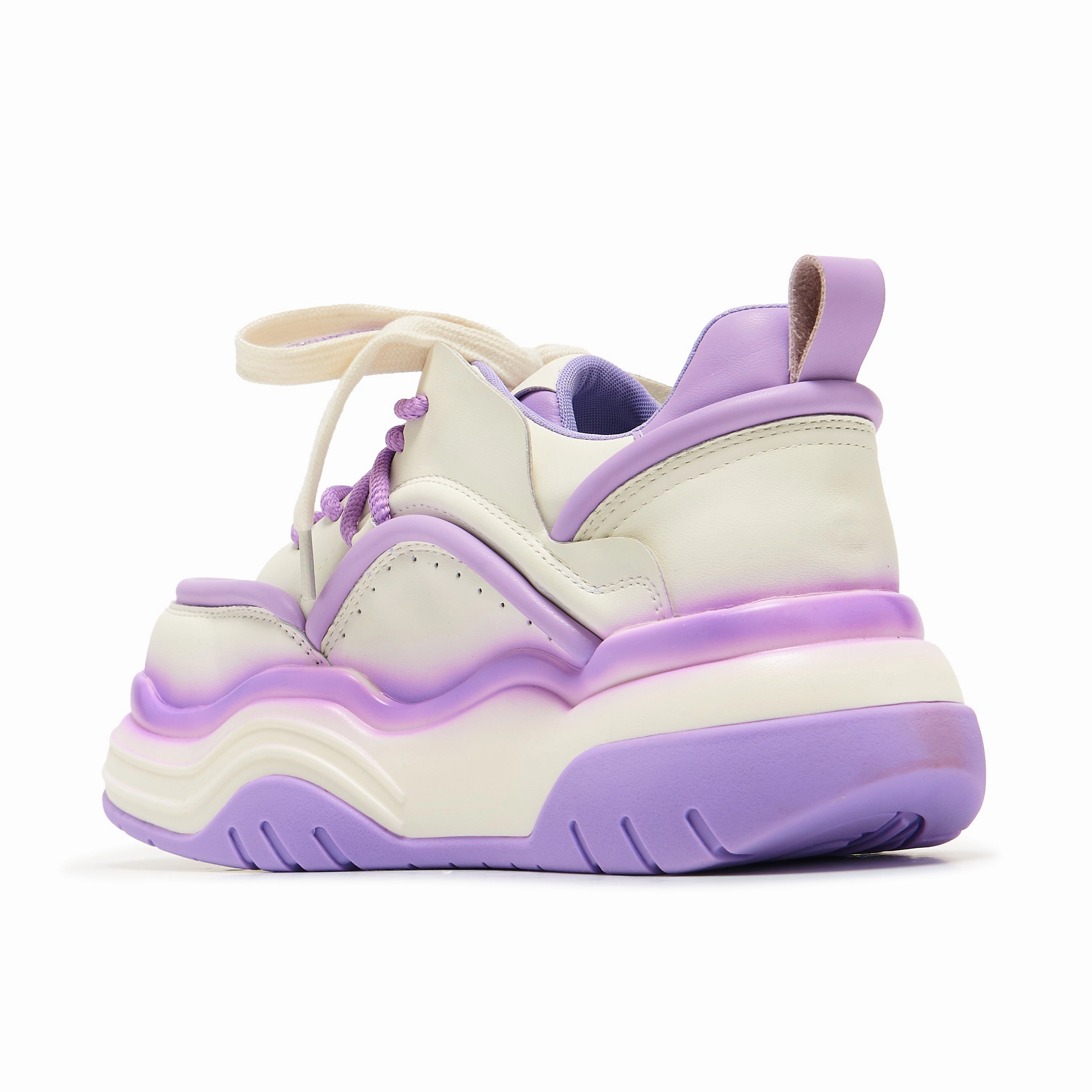 Neon Reef Platform Trainers - Violet Mary Jane Heels Shoes Leather