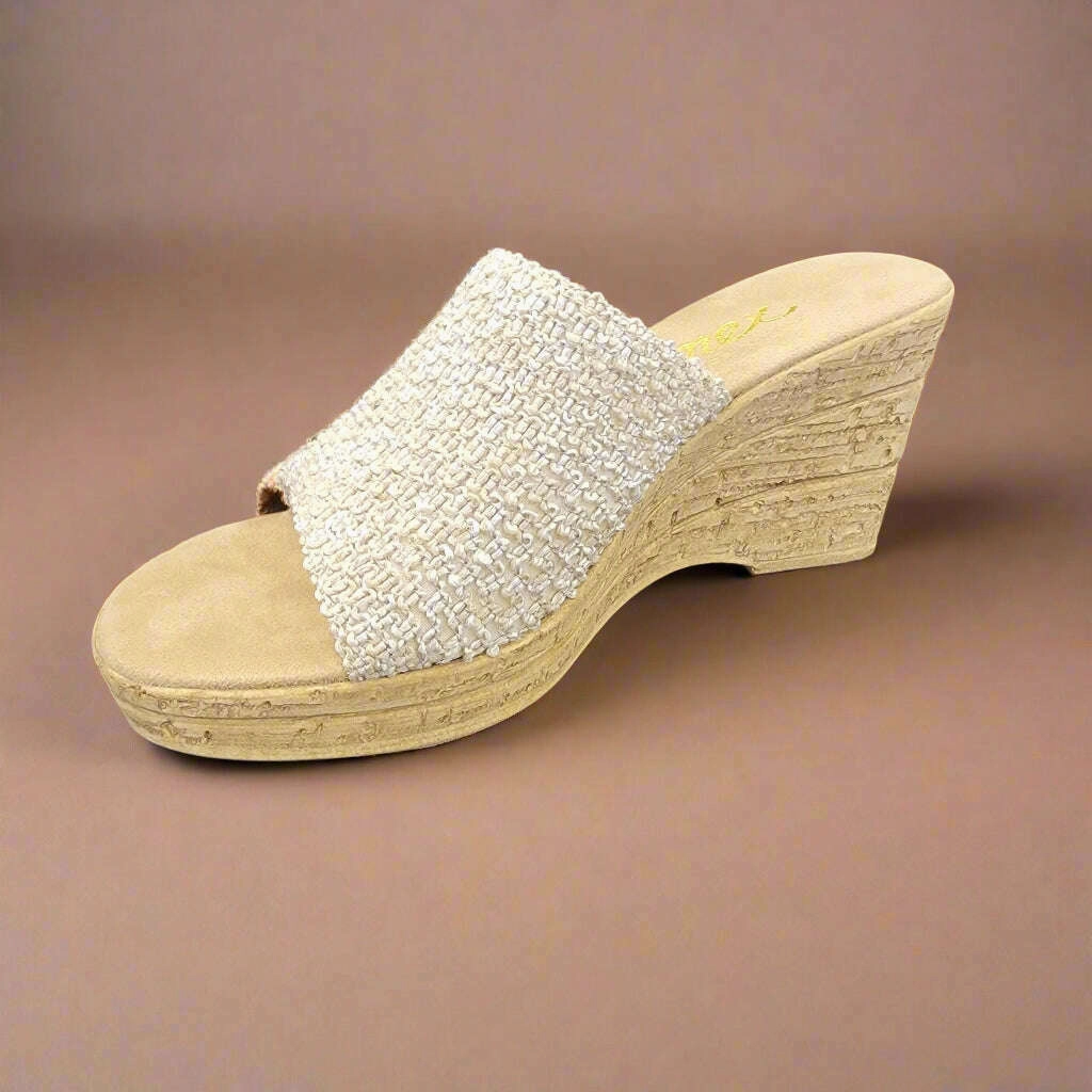 ONEX - Bianca - Natural Straw Pavers Mary Jane