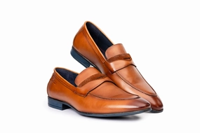 Loafers Plantar Fasciitis Onyx: Contemporary Cognac Loafer