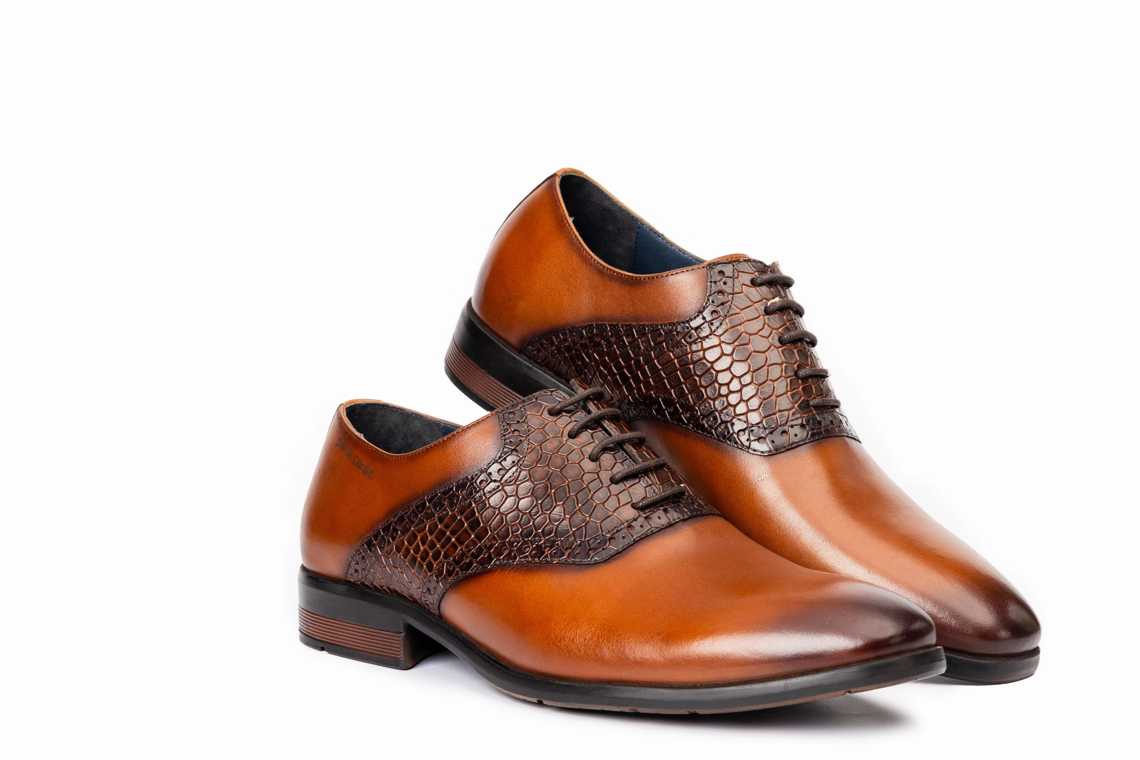 Cameron Leather Oxfords Onyx: Textured Cognac Oxford