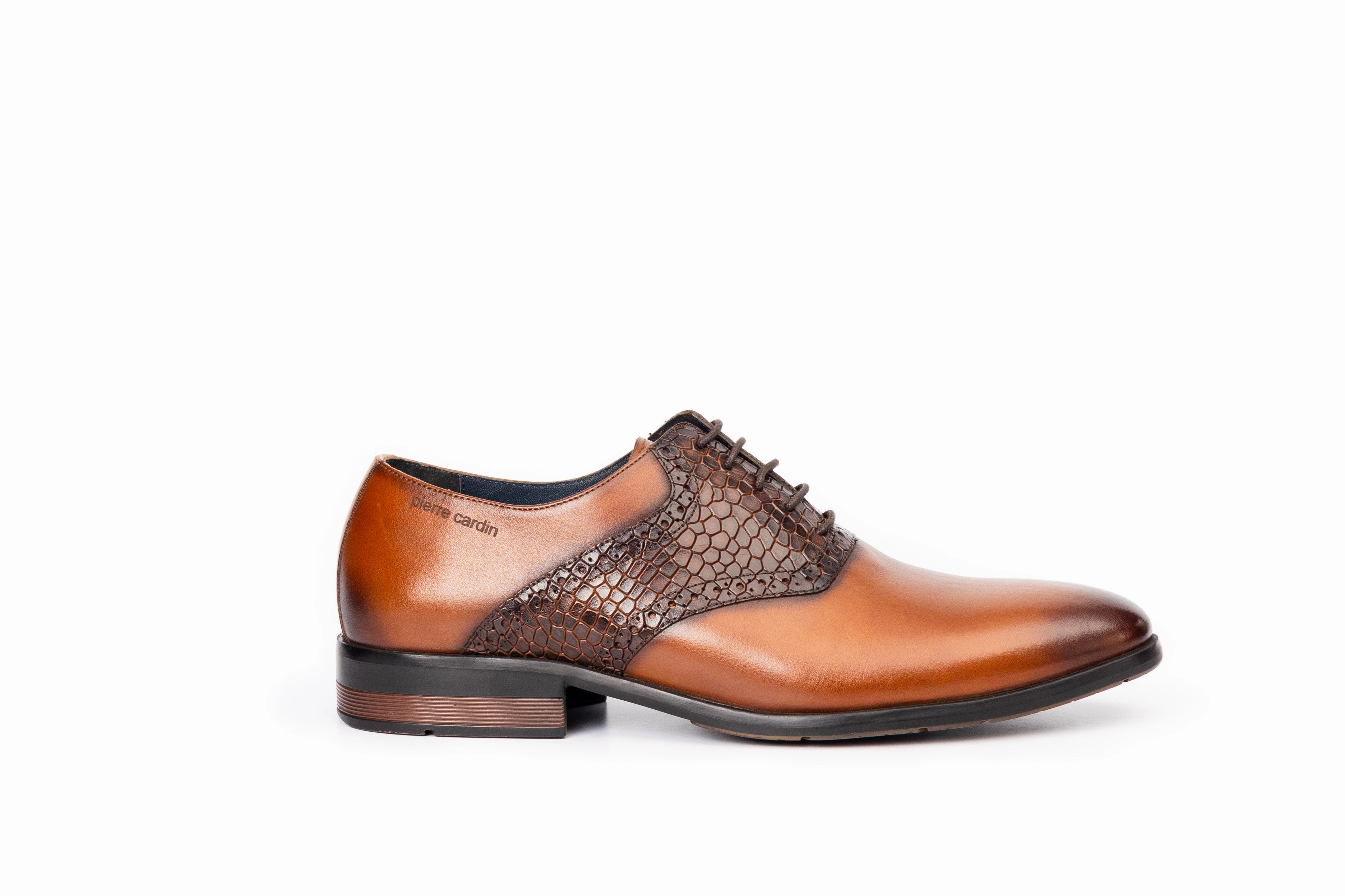 Born Oxfords Onyx: Textured Cognac Oxford