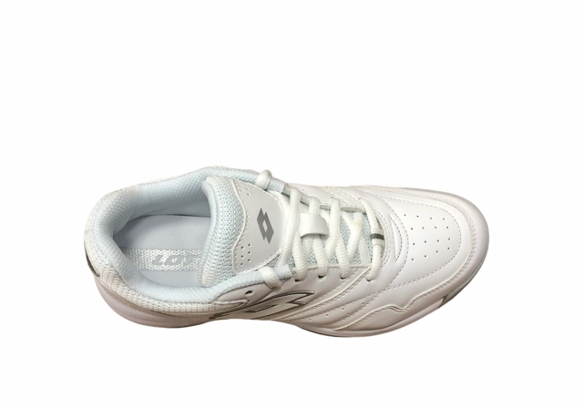 Lotto scarpa da tennis da donna Court Logo XVIII W 213606 1GN white silver Silver And White Tennis Shoes