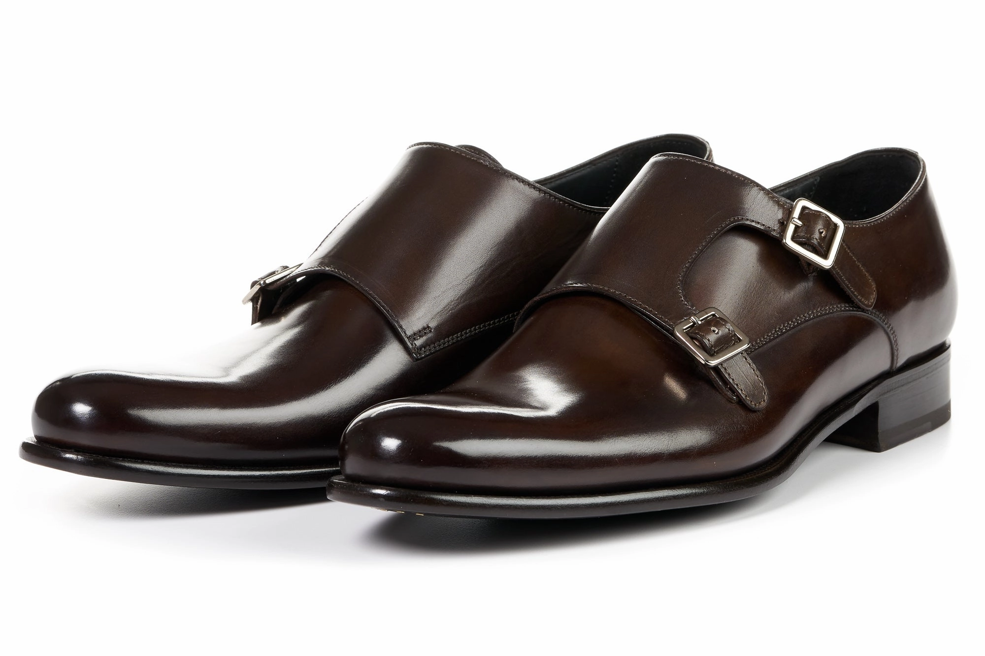 Brogues Reviews The Poitier Double Monk Strap - Chocolate