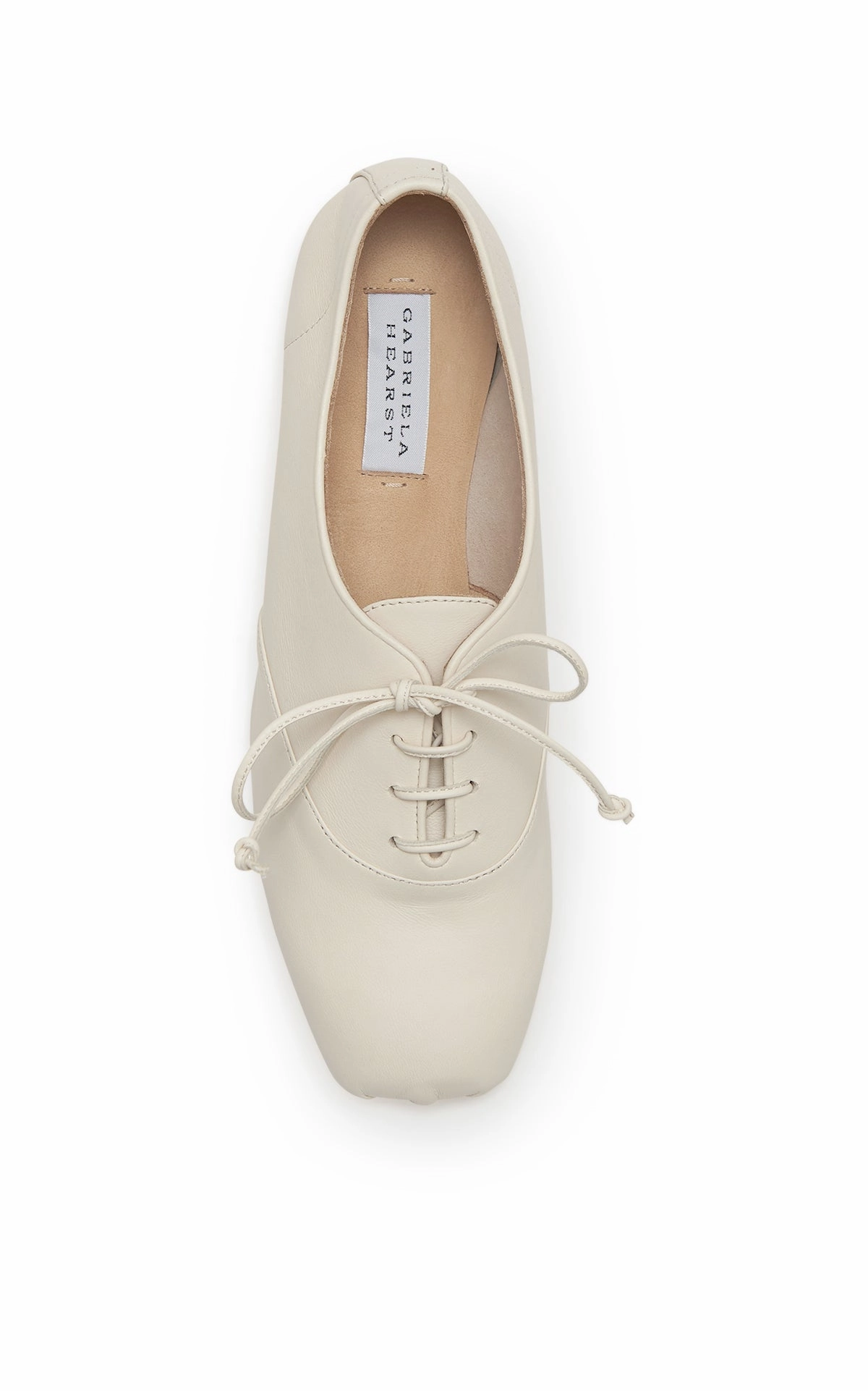 Shoes Similar To Oxfords Maya Oxford Flat Shoe in Ivory Nappa Leather